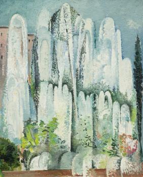 Alice Bailly : Fontaine dans un jardin de rome